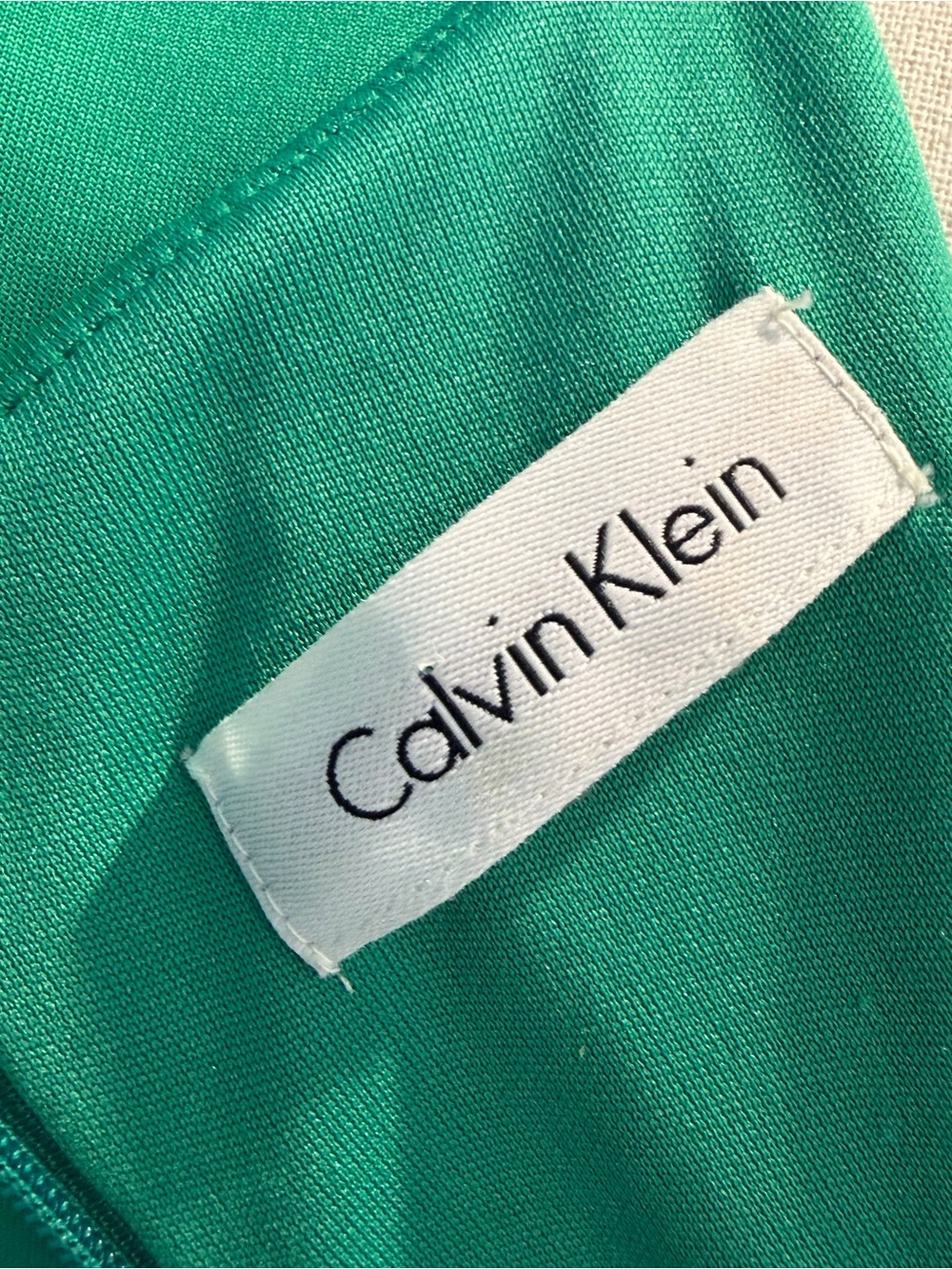 Calvin Klein Women’s Emerald Bright Green Fit-and-Flare Scuba Dress 2 - Picture 10 of 11